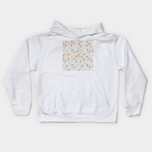 Flowers Pink and Yellow Kids Hoodie